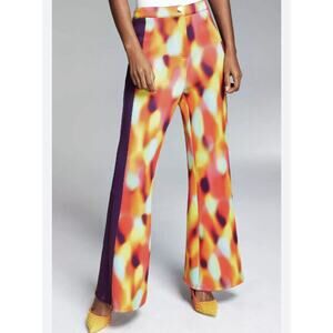 INC International Concepts Misa Hylton Scuba Printed Pants Orange Size L
